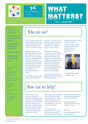 What Matters Newsletter Vol-1-Issue-1-Summer-2021